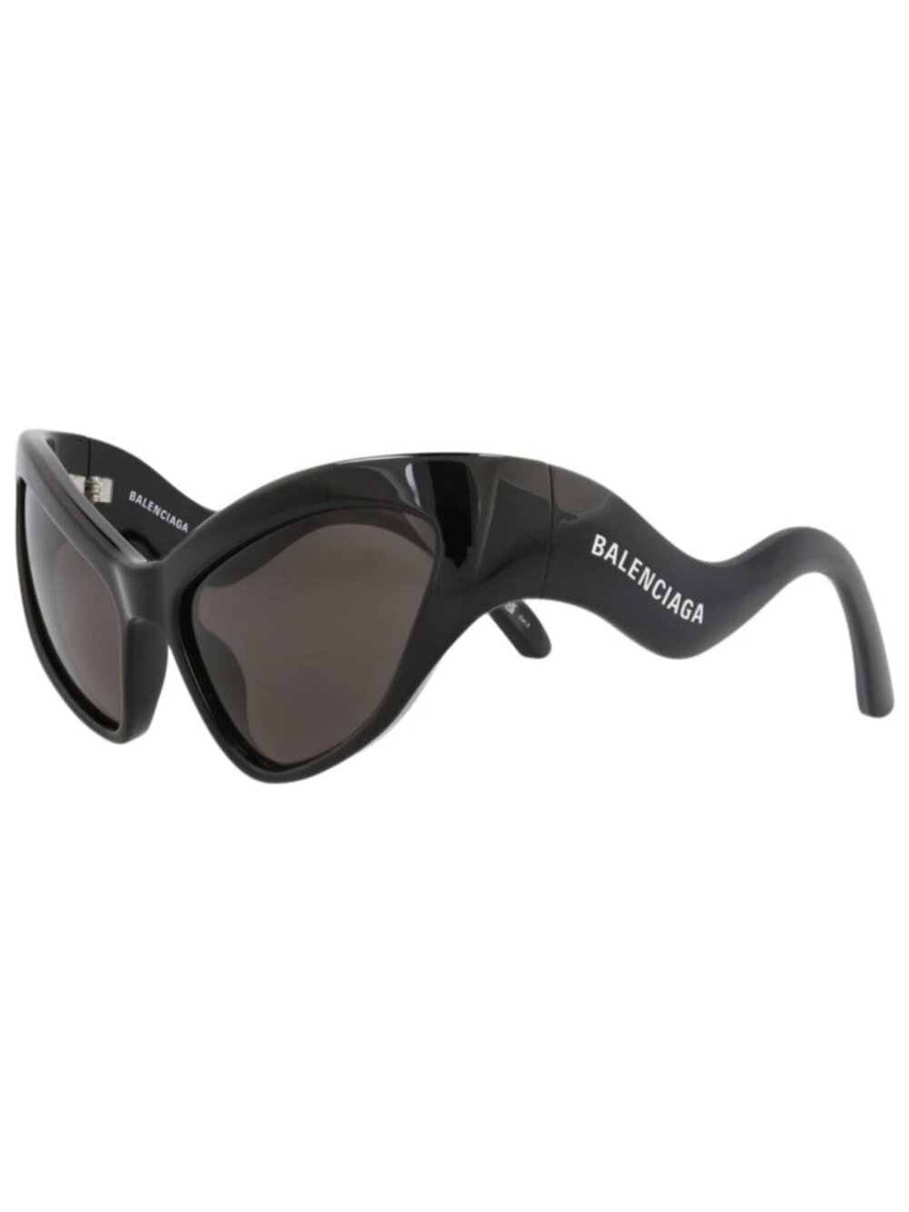 New Balenciaga Women's Sunglasses Cat Eye Bio Injection Frame Black Black Grey